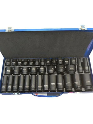 Hawek Impact Socket Set 35 Pieces 1/2 (8–32 mm) New