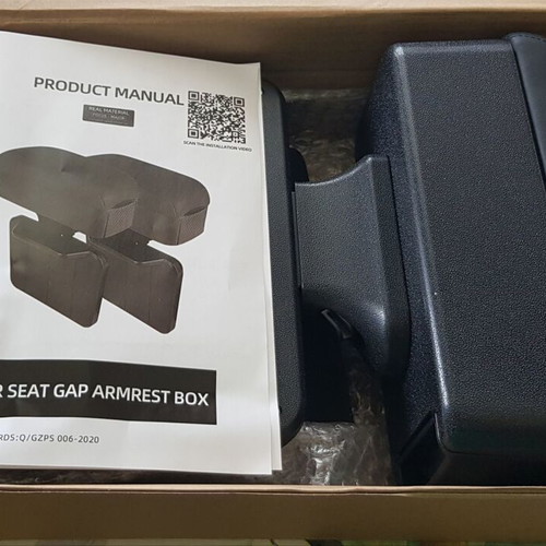 Multifunctional leather car armrest new with bottle holder and storage