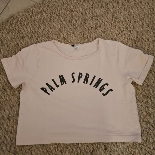 Oversized crop top H&M pastel pink like new