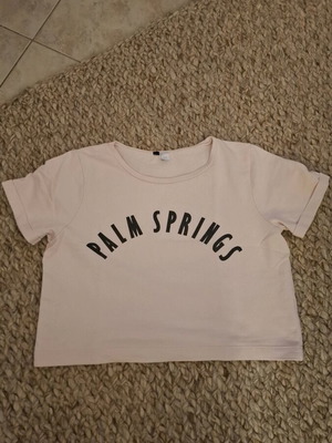 Oversized crop top H&M pastel pink like new