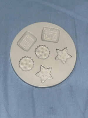 Silicone mold 7cm new with cookie and star designs