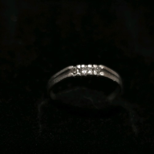 Silver ring 950 proof like new, handmade with zircons
