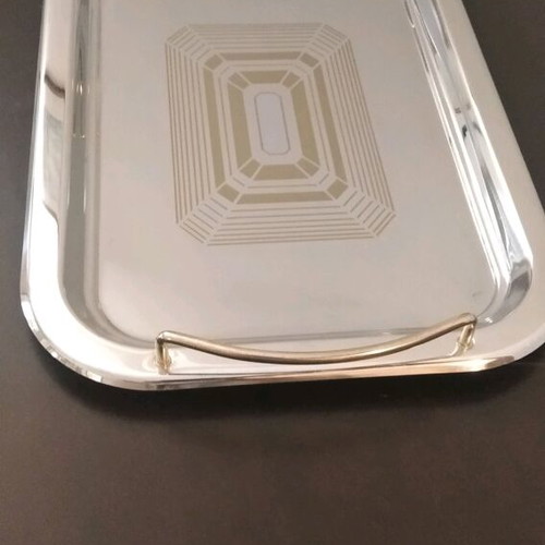 Stainless steel serving tray like new, medium size