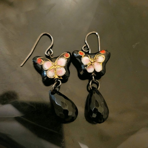 Butterfly earrings used