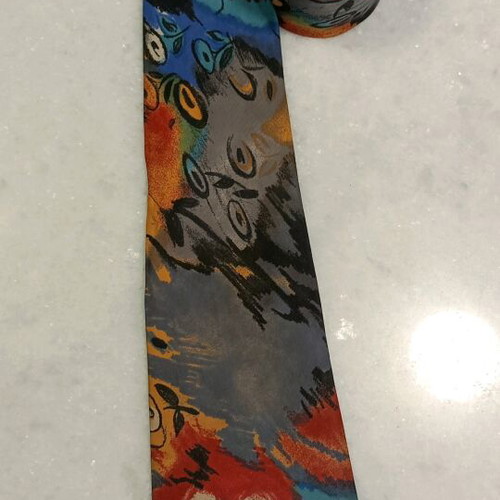 Carlo Cardini silk tie multicolored like new, 90s vintage