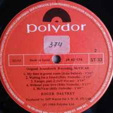 Roger Daltrey McVicar Rock Vinyl Record used
