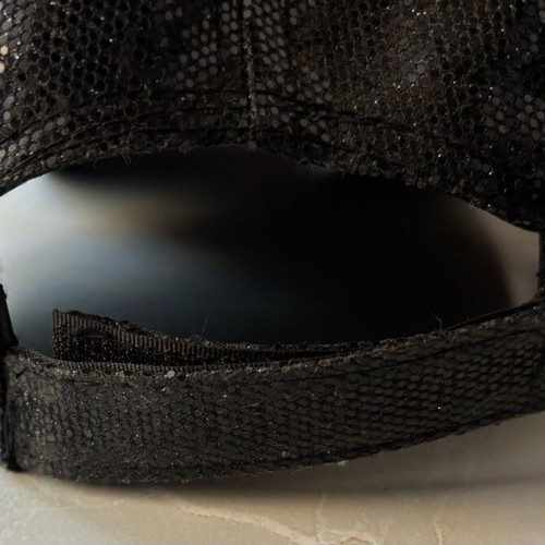 Black metallic jockey hat, like new, size M