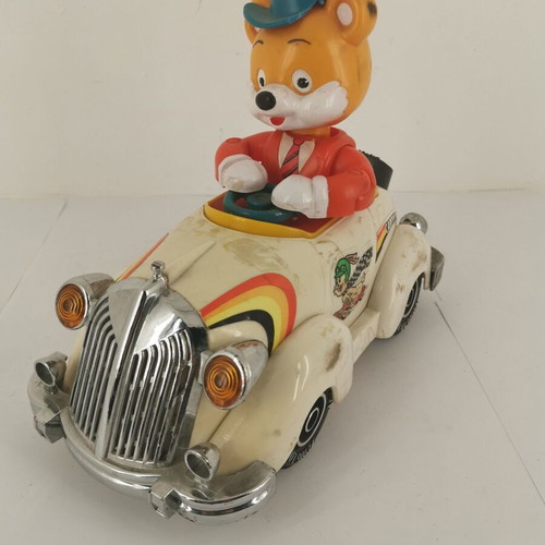 Children's toy car used, vintage 1960, celluloid