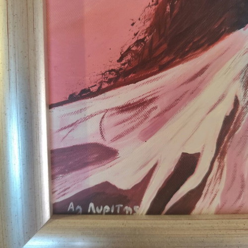 Two modern art paintings like new