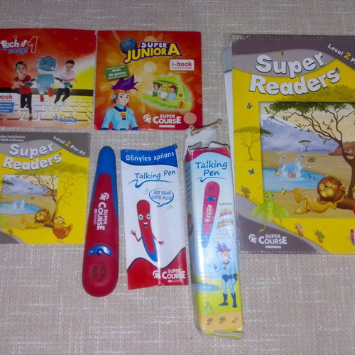 Super Course English Set Junior A & B like new with Talking Pen