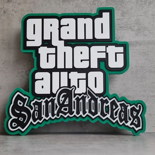 Grand Theft Auto San Andreas 3D printed logo decor