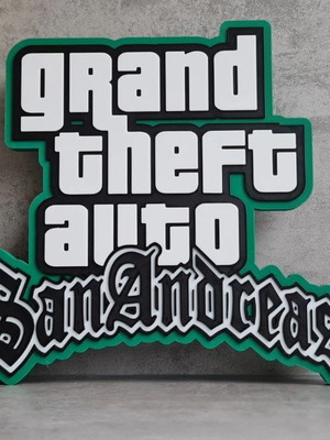 Grand Theft Auto San Andreas 3D printed λογότυπο διακοσμητικό