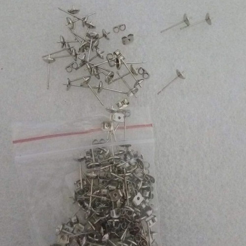 150-piece surgical steel earring bases with clasps DIY