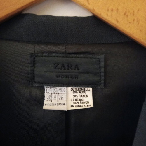 Zara women's suit dark gray like new