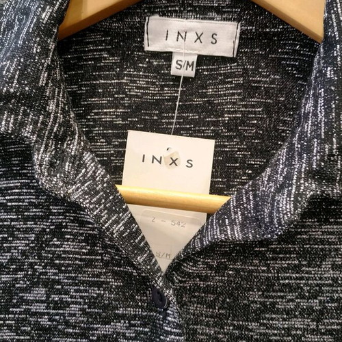 Evening blouse new, size S, black with silver thread