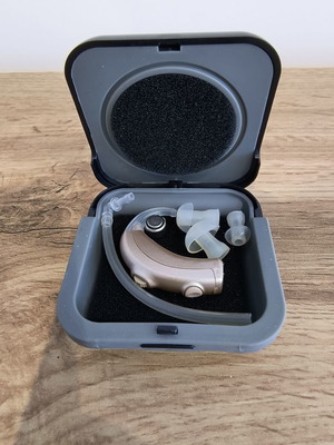 Aries Hearing Aid brand new with original case and accessories