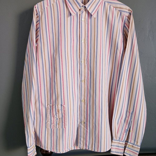 Men's L Upgrade shirt like new, beige multicolor