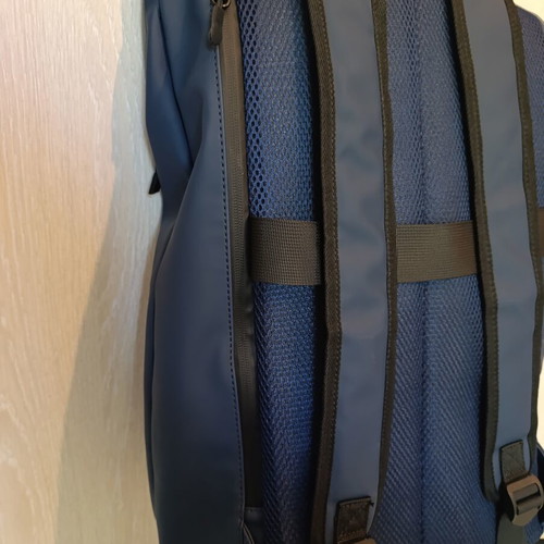Rolltop Backpack unisex, like new, gray and blue