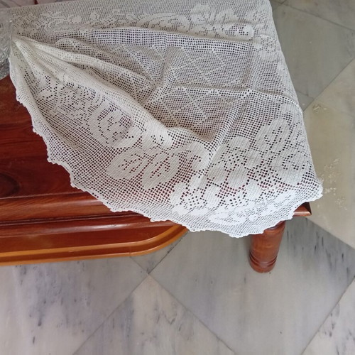 Large handmade crochet table runner, 70cm x 1.5m