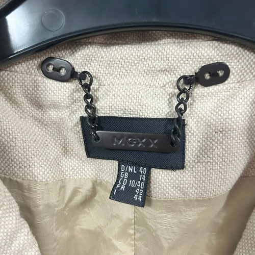 Mexx Beige Linen Blend Blazer Size 40 Like New