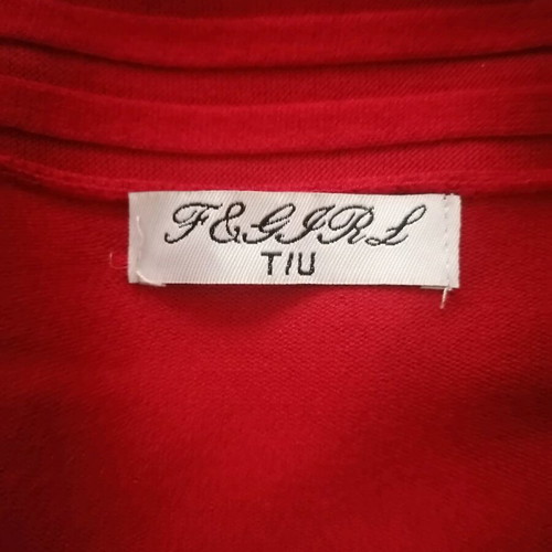 Long cardigan size M like new, red