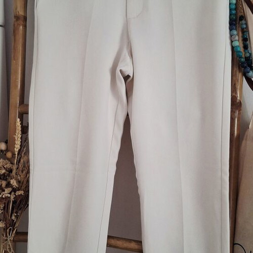 Paranoia white straight-leg pants new, size S