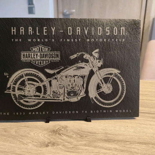 Decorative Harley-Davidson 1933 Big Twin slate plaque new