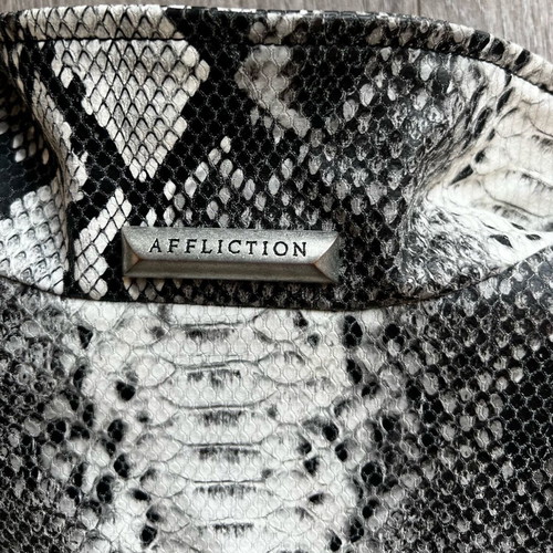Affliction women's jacket with snake print, size S, new