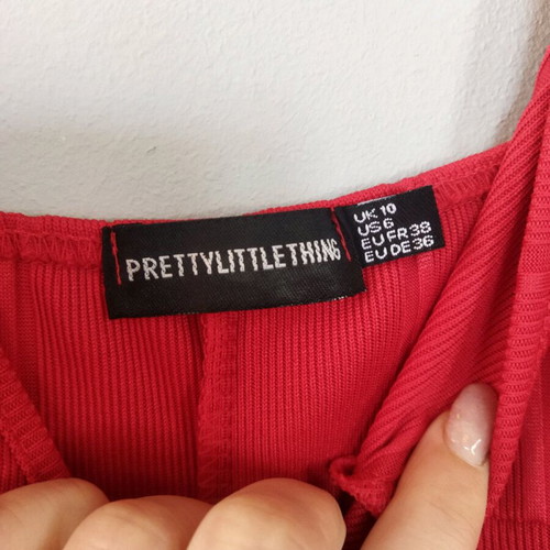 Pretty Little Thing dress red like new, tight sexy