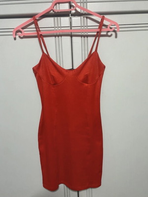 Bershka mini dress red, size M, like new