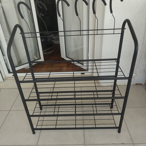 Furniture set used including ladder bookshelf, coffee table, office chair, shoe rack
