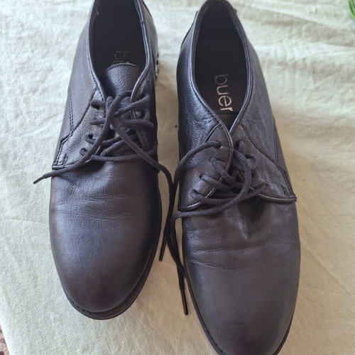 Women's leather Oxfords size 37, like new, black