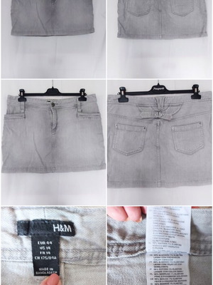 Τζιν φούστα H&M σαν καινούργια, εφέ ξεθωριάσματος, μεγέθη XXL-XXXL