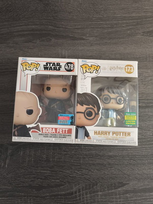 Funko Pop set of 2, Boba Fett and Harry Potter