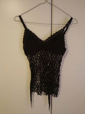 Mesh top for the beach like new, black, size S