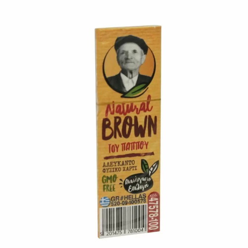Tsigaroharto tou Pappou natural thin rolling paper, 60 sheets, new