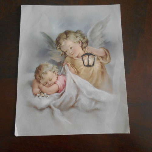 Children's lithographs used, pack of 4, size 25x20cm