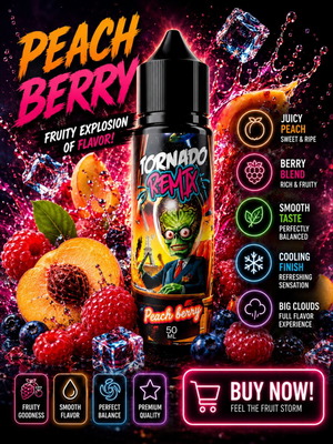 Tornado Remix Peach Berry 50ml e-liquid new