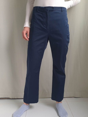 S Max Mara women's chino pants size L W32 L27 used, blue, cotton