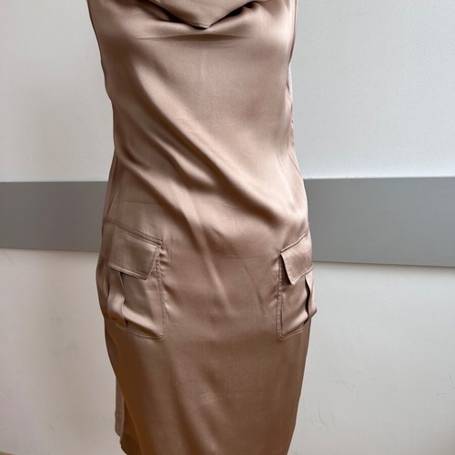 Fabiana Filippi silky dress, beige, size L