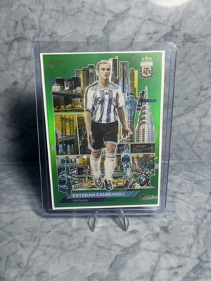 Esteban Cambiasso 2026 Topps Argentina Team Set AFA numbered green card /99