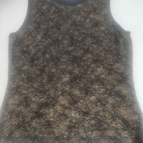 Wallis sleeveless blouse new, brown with gold rhinestones