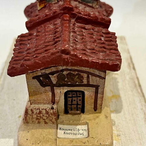 Handmade ceramic model of Koubelidiki church Kastoria used