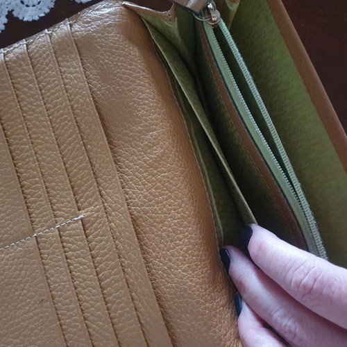 Tous leather women's wallet used beige