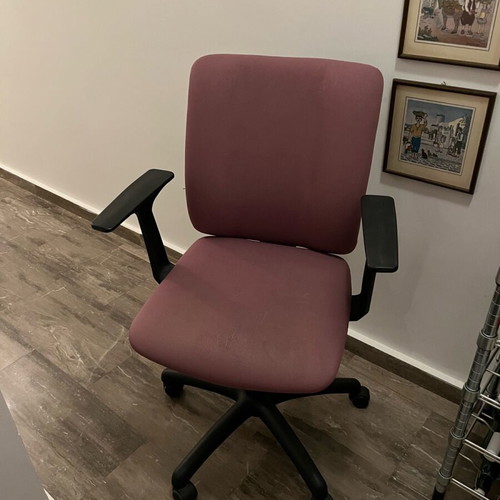 Student office chair refurbished with adjustable height and backrest