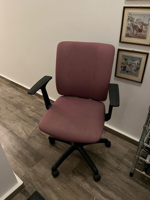 Student office chair refurbished with adjustable height and backrest