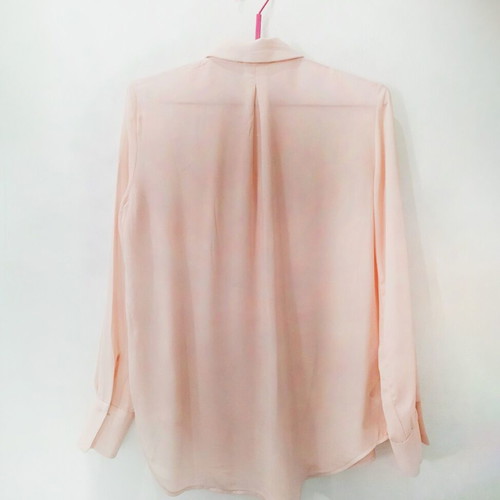 Mango Baby Pink Sheer Shirt Size EU 36 Like New