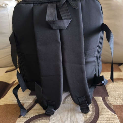 Backpack new, ideal for travel, with shoe compartment, black