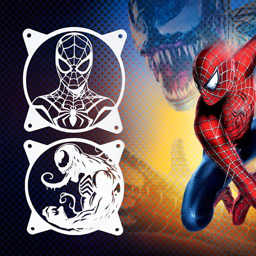 Spiderman & Venom PC fan covers, pack of 2, 120mm, 3D printed