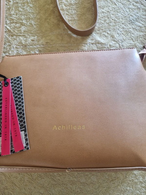 Achilleas Accessories shoulder bag like new, beige and light brown with gold details